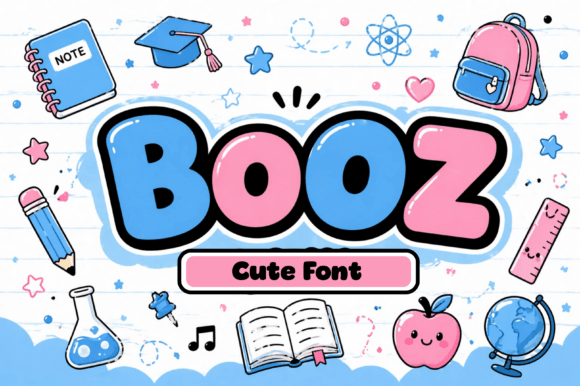 Booz: A Playful Bubble Font for Creative Projects