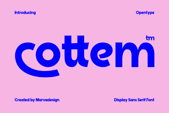 Cottem: A Typeface That Balances Boldness with a Friendly Touch