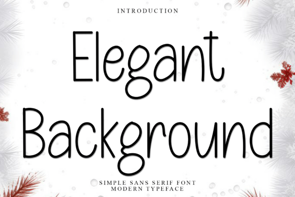 Elegant Background: A Creative Font for Distinctive Projects