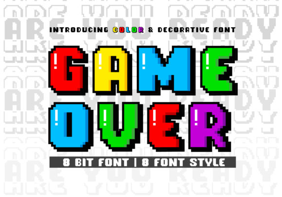 Game Over Font: A Playful Color Typeface for Creative Projects