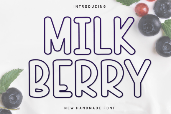 Milk Berry: A Playful Handwritten Font for Whimsical Designs