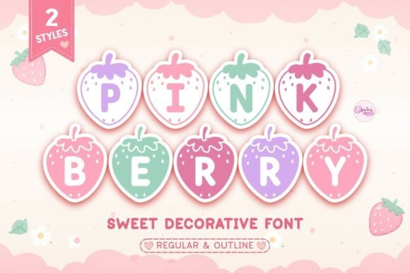 Pink Berry: A Sweet Strawberry Font Duo for Creative Projects