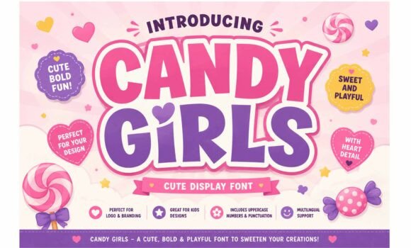 Sweeten Your Visuals with Candy Girls Display Font