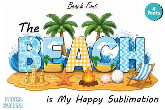 The Beach: A Creative Font for Your Summer Projects