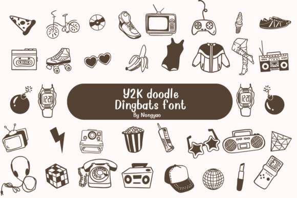 Y2K Doodle: Capturing Digital Nostalgia with Playful Typography